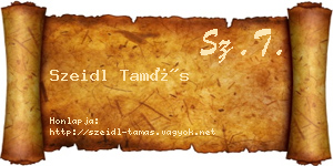 Szeidl Tamás névjegykártya